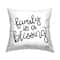 Stupell Industries Family Is Blessing Rustic Minimal Calligraphy Sign Throw Pillow 18" x 18"